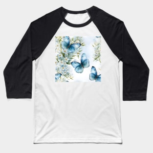 Butterflies Watercolor 9 - Adonis Baseball T-Shirt